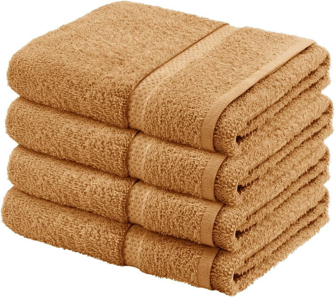 A stack of BRIT DIAMOND 100% cotton bath sheets—available in packs of 2 or 4 and multiple colours—offers soft, absorbent comfort and timeless style.