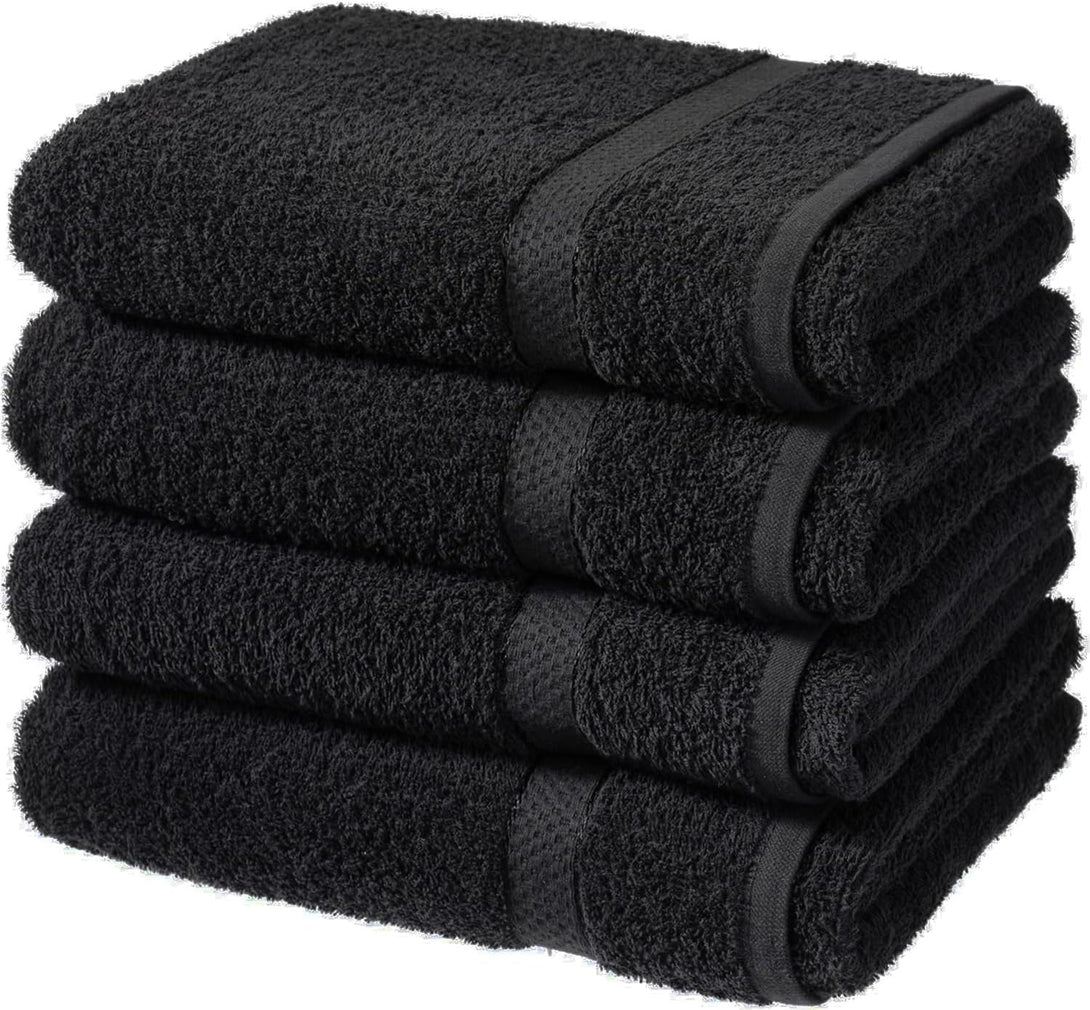 BRIT DIAMOND Pack of 2 or 4 Soft & Absorbent Bath Sheets—100% cotton large towels in multiple colours—feature neatly folded, plush fabric and clean edges; perfect for quick-drying comfort after every bath.