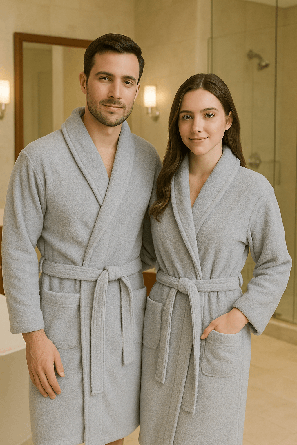 Luxury Cotton Bathrobe – Shawl Style, Ultra-Soft, Lightweight & Perfect for Everyday Use - BRIT DIAMOND