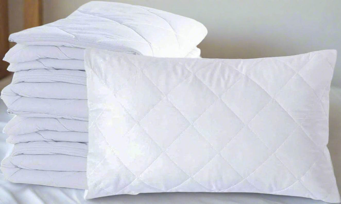 Pillow Protectors – Quilted, Oxford, Housewife & Stripe with Zipper | Breathable, Waterproof & Hypoallergenic Covers - BRIT DIAMOND