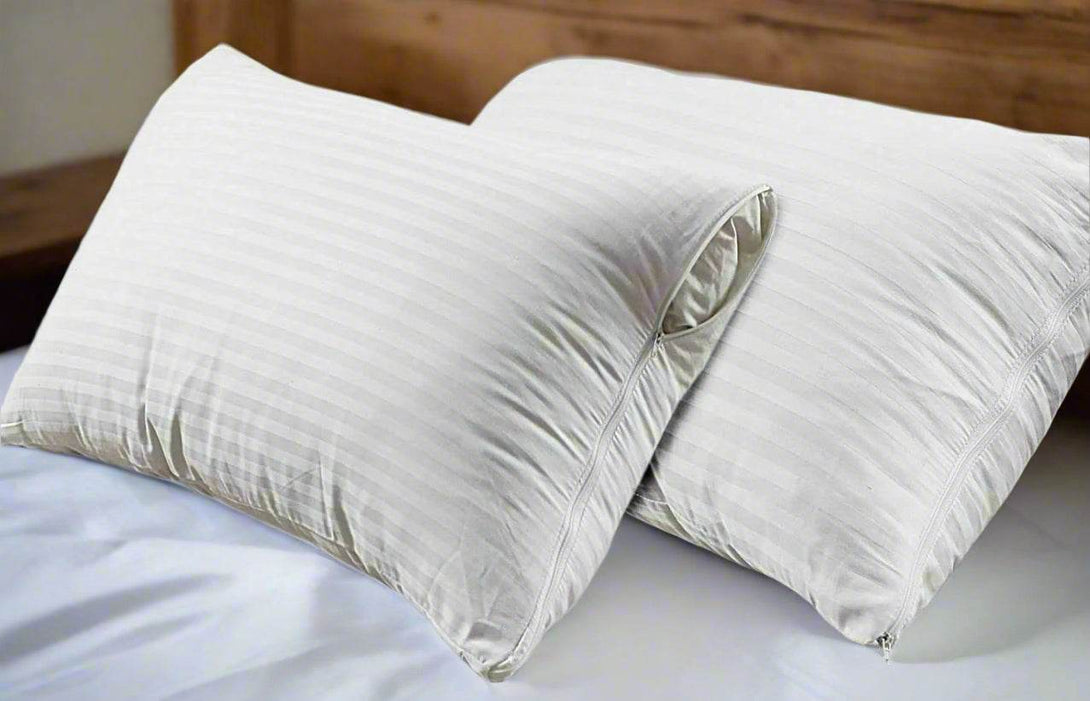 Pillow Protectors – Quilted, Oxford, Housewife & Stripe with Zipper | Breathable, Waterproof & Hypoallergenic Covers - BRIT DIAMOND
